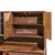 Brown Broyhill Brasilia Mid Century Walnut and Brass Offset Credenza and Hutch For Sale - Image 8 of 13