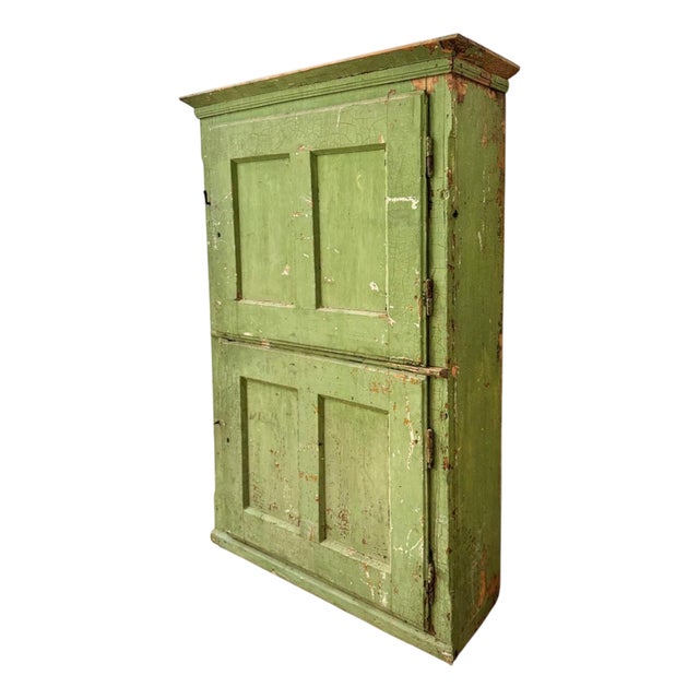 Georgian Green Larder Cupboard For Sale