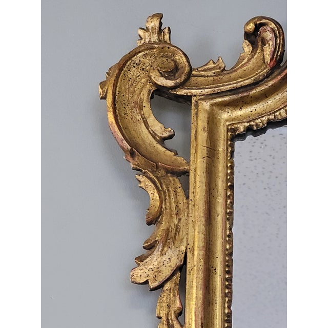 Gold 1950s Vintage Gold Florentine Mirror For Sale - Image 8 of 9