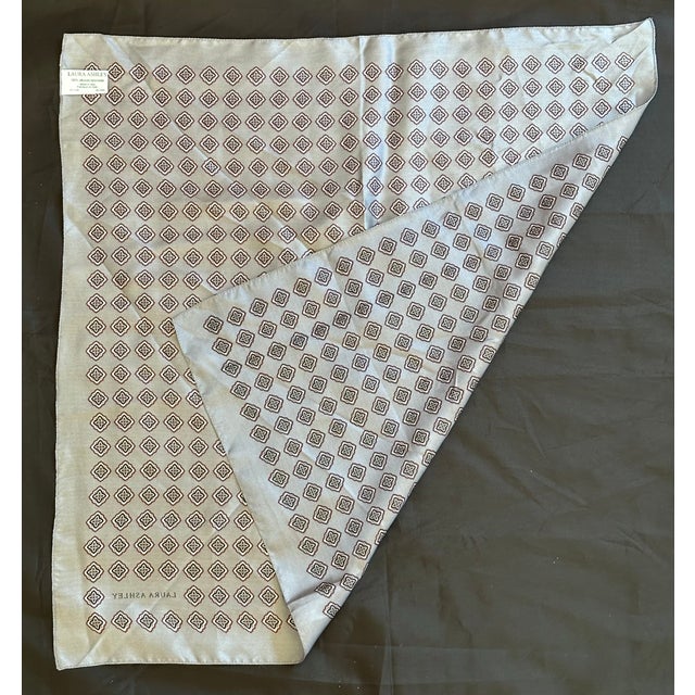 Laura Ashley Designer Silk Scarf For Sale - Image 9 of 11