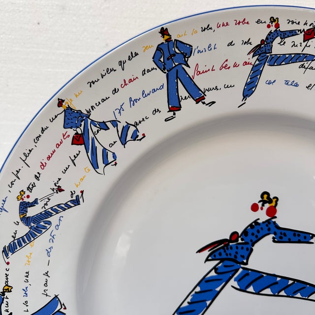 Large Porcelain Plate by Sonia Rykiel, France, 1990s For Sale - Image 16 of 18