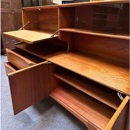 Wood European Mid Century Modern Teak Mid-Board / Cocktail Credenza by S. Form, Uk c.1960 For Sale - Image 7 of 12