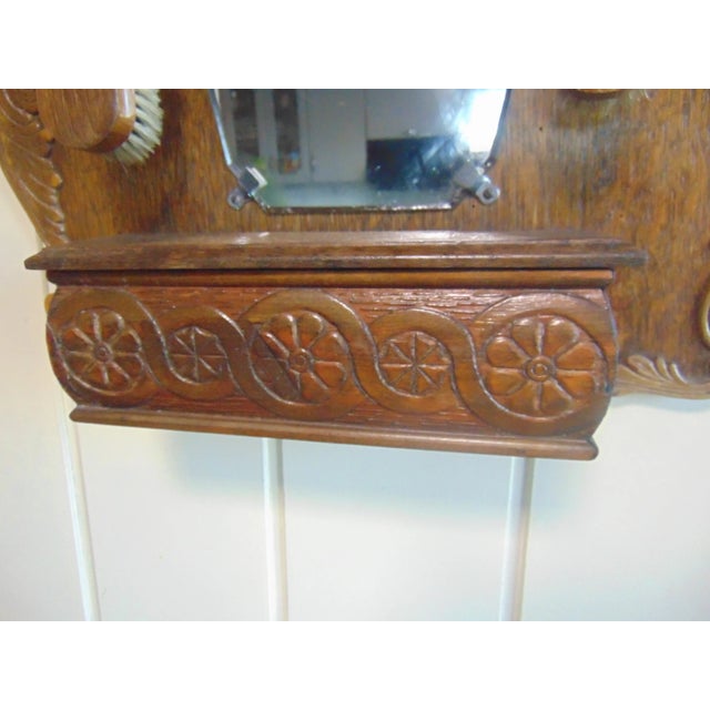 Mid-Century Wooden Rack with Clothes Brushes For Sale - Image 3 of 6