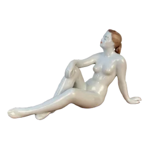 "Sunbathing" Hollobaza Woman Figurine