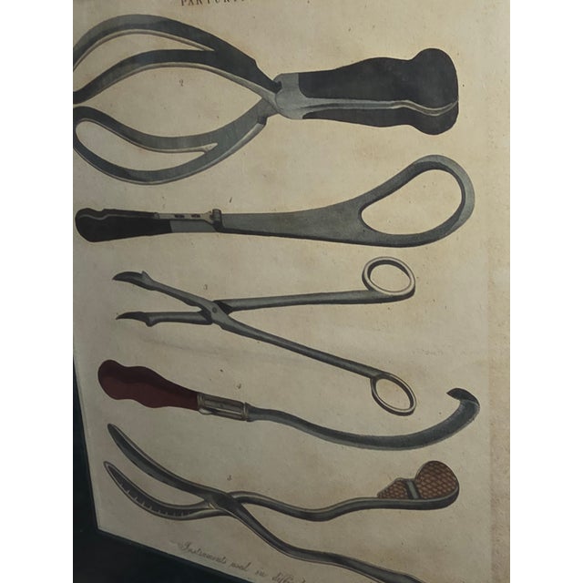 Early 19th Century Hand Colored Medical Tools Engraving For Sale - Image 5 of 9