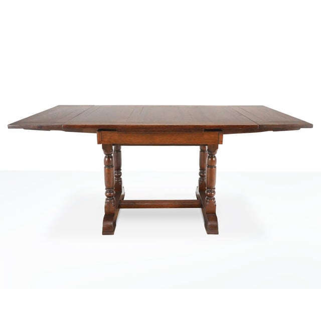 Vintage Rectangular Oak Dining Table For Sale - Image 6 of 16