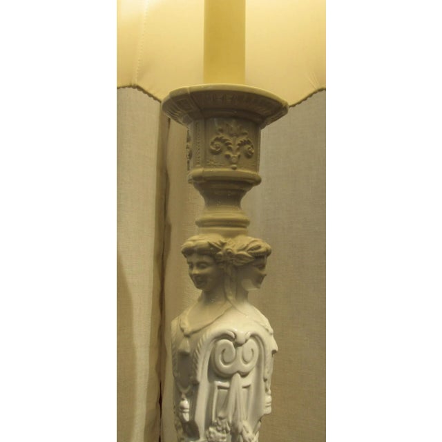 White Porcelain Neoclassic Style Lamp Manufactured by Frederick Cooper For Sale - Image 11 of 13