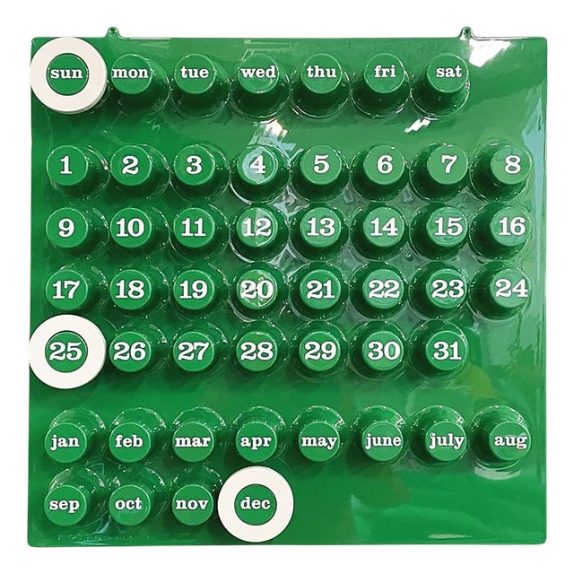 Vintage Italian Wall Perpetual Calendar by Della Beffa for Ring a Date, 2000s For Sale