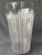 Large Vintage Clear Ethed Crystal Vase For Sale - Image 9 of 18