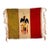 Antique 1920-30s Mexican Bandera Saltillo Serape Woven Eagle Flag Mat 20x17" For Sale