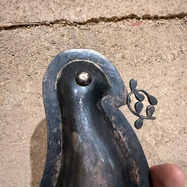 1960s Los Castillo Bird Dish Silver Plate & Stone Taxco Mexico For Sale In San Diego - Image 6 of 9