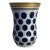 19th Century Bohemian Blue and White Cut Glass Beaker For Sale