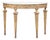 Mid 20th Century Italian Marble Top Console W/ Swag Accents For Sale