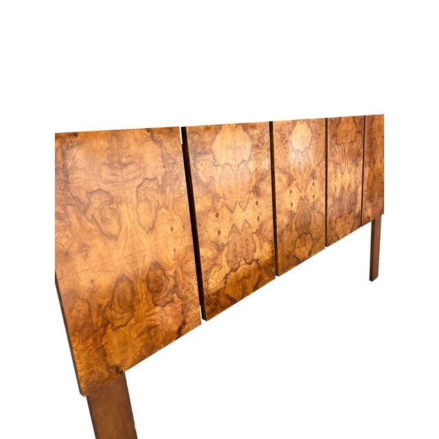 Lane Furniture Vintage Modern Burl King Headboard by Milo Baughman for Lane For Sale - Image 4 of 5
