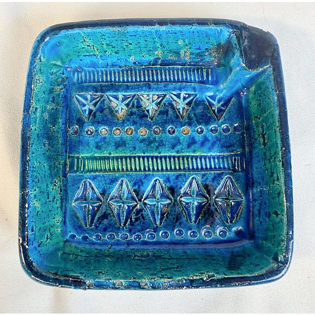 Vintage Bitossi Rimini Blue Ceramic Ashtray by Aldo Londi, Italy For Sale In Houston - Image 6 of 8