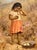 Alice Coutts –Young Native American Pomo Girl W/Her Chicks-19th C. Oil Painting For Sale - Image 12 of 13