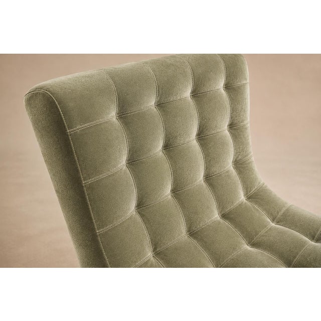 1960s Brazilian Modern Chaise Lounge in Caviúna and Light Aloe Sage Mohair, 1950s For Sale - Image 5 of 18