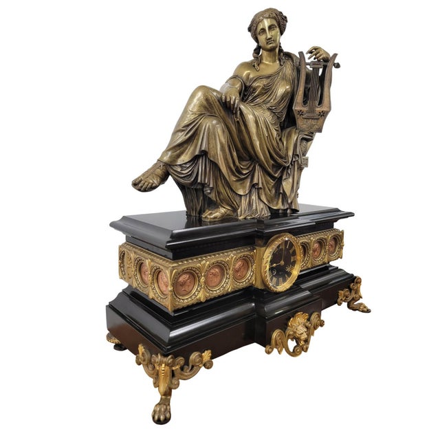 Late 19th Century 19th Century French Empire Clock, Japy Frères Et Cie Movement For Sale - Image 5 of 18