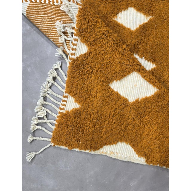 Textile Mustard Moroccan Rug - 9.8 X 8.2 Ft For Sale - Image 7 of 8