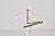 Turned wood and solid brass valet stand, base covered in white faux leather, from the Vereinigte Werkstätten München, late...