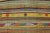 Textile Mid 20th Century Vintage Turkish Kilim Rug With Colorful Stripe and Diamond Motif Designs For Sale - Image 7 of 12