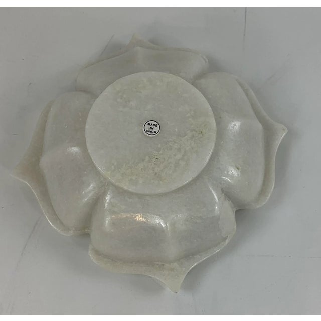 Modern Made Goods Modern Small White Marble Bowl For Sale - Image 3 of 4