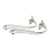Pair of Traditional Curved Chrome Bridge Pulls For Sale