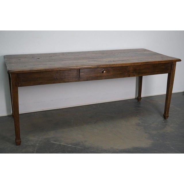 Antique French Oak Farmhouse Dining Table, Late 19th Century For Sale - Image 9 of 15