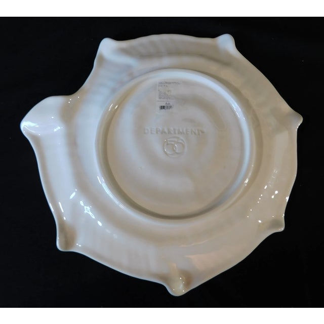 White Set 0f 8 Vintage Palm Beach Style White Seashell Conch Dept. 56 Ceramic Dessert Plates - 4 Designs For Sale - Image 8 of 10