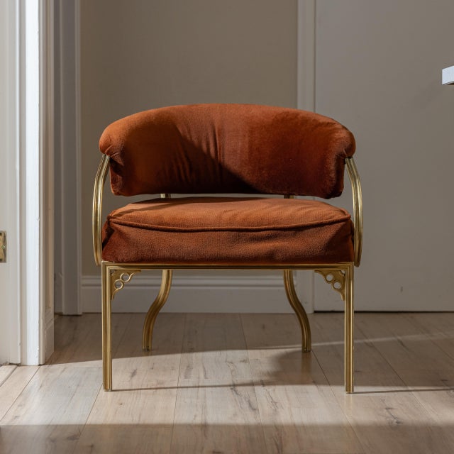 1950s Mid-Century John Van Koert Troy Sunshade Cymbal Gold Aluminum Lounge Armchair, Attributed For Sale - Image 5 of 17