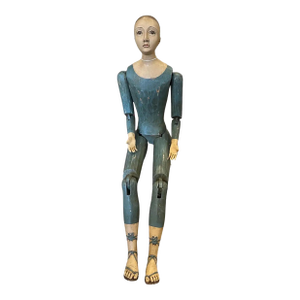 1950s Lacquered Wood Italian Articulated Mannequin
