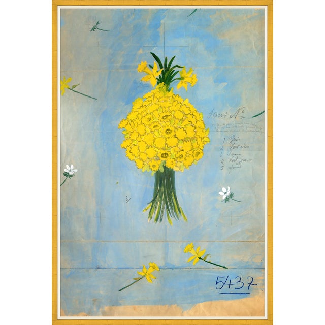 Bouquette de Jonquilles Art Print in Gold Frame by Paule Marrot For Sale In Tampa - Image 6 of 6