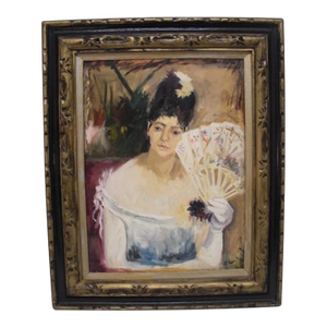 Vintage "At the Ball 1875" by Berte Morisot Reproduction Framed Painting