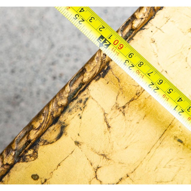 Wood Mid Century Modern Side Table End Rectangular Hollywood Regency Gold 1970s 70s For Sale - Image 7 of 12