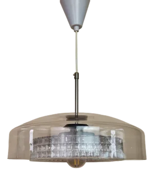 Double Glass Shade Pendant Lamp by Carl Fagerlund for Orrefors, 1960s