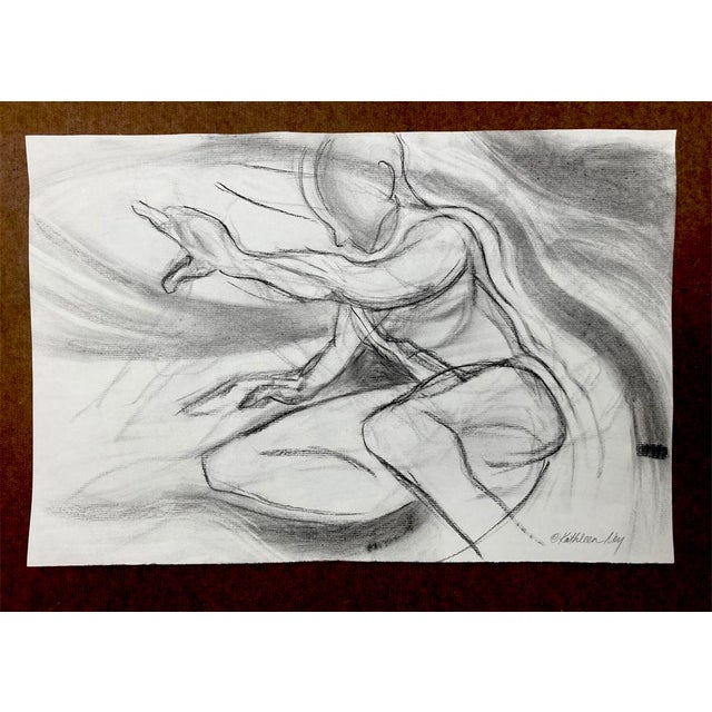 Contemporary Original Semi Abstract Charcoal Drawing, Butoh Figure For Sale - Image 3 of 5