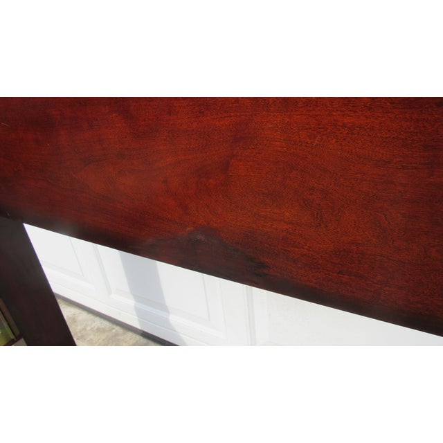 1980s Bombay Poster Mahogany Designer Queen Size Bed For Sale - Image 6 of 7