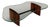 Joaquim Tenreiro Rosewood & Crystal Coffee Table — Organic Form, Brazil, 1960s For Sale