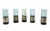 Set of five shot glasses for Liqueur is an original decorative set of objects realized in the 1970s. Original fumè glass...