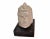 Vintage Hand Sculpted Stone Head Sculpture on Formfit Hand Carved Wooden Base For Sale - Image 11 of 11