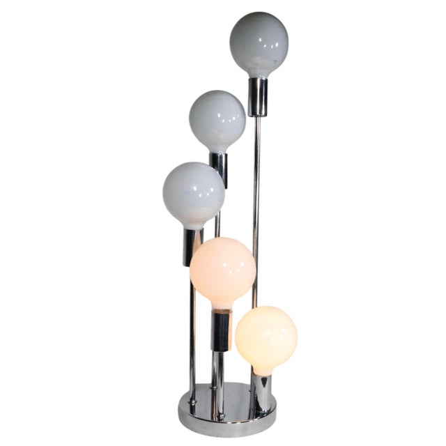 Sonneman Lighting Chrome Spiral Twist Table Lamp by Sonneman c.1970's For Sale - Image 4 of 13