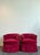 Vintage Custom Red Velvet Swivel Chairs - A Pair For Sale - Image 9 of 12