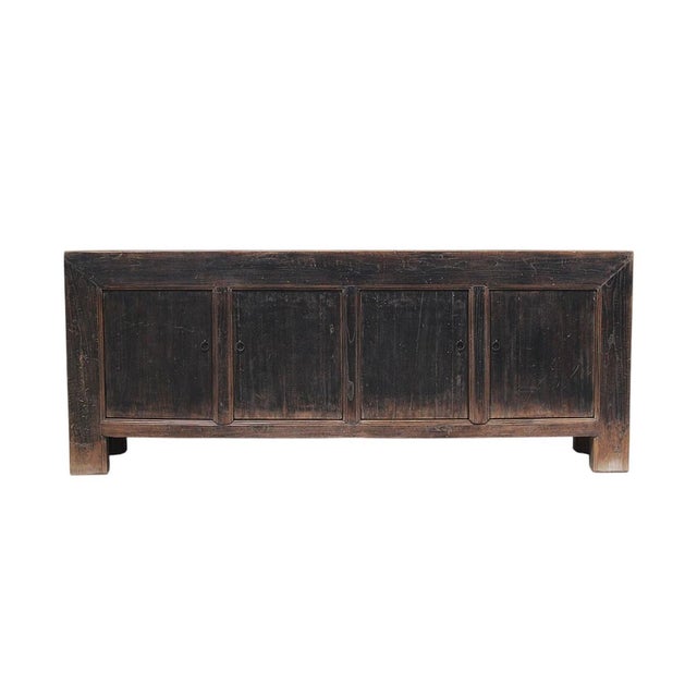 Vintage Distressed Reclaimed Wood Sideboard Cabinet 27 For Sale - Image 4 of 4