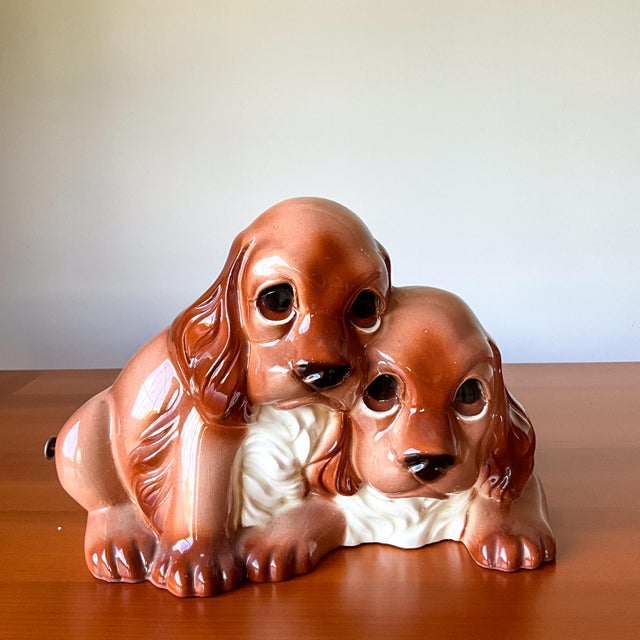 This is a 1956 Leland Claes Cocker Spaniel puppy lamp which was originally created to sit on top of a television set. Made...