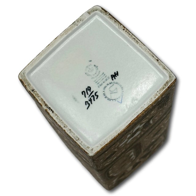 Vintage Mid Century Royal Copenhagen Denmark Nils Thorsson Baca Design Ceramic Vase - 11 Inches Tall For Sale - Image 10 of 12