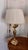 French Vintage Tall Heavy Brass Three Arm Bouillotte Lamps With Creamy Off White Pleated Shades - a Pair For Sale - Image 3 of 10