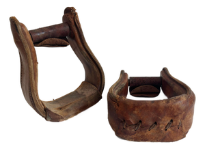 Vintage Western Horse Saddle Stirrups, a Pair