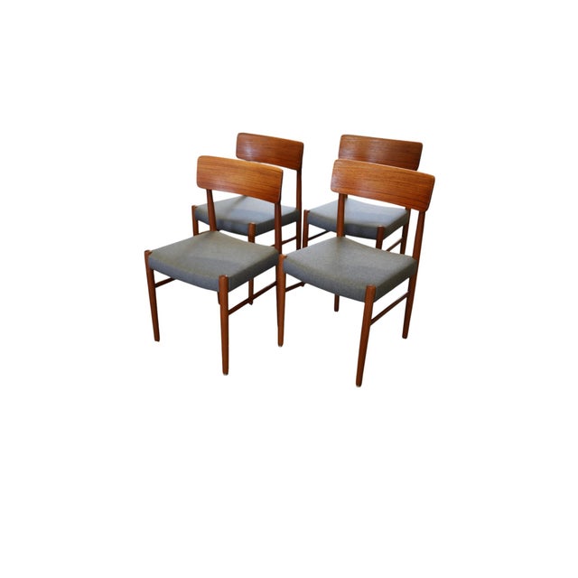 Danish Dining Chairs in Teak with Upholstered Seat, 1960s, Set of 4 For Sale - Image 6 of 15