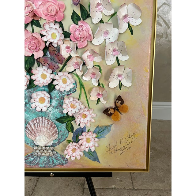 Floral Relief Conservatory Collection, Four Seasons - “Warm Summer” - Designed by Cheryl P. Kohloff For Sale - Image 4 of 11