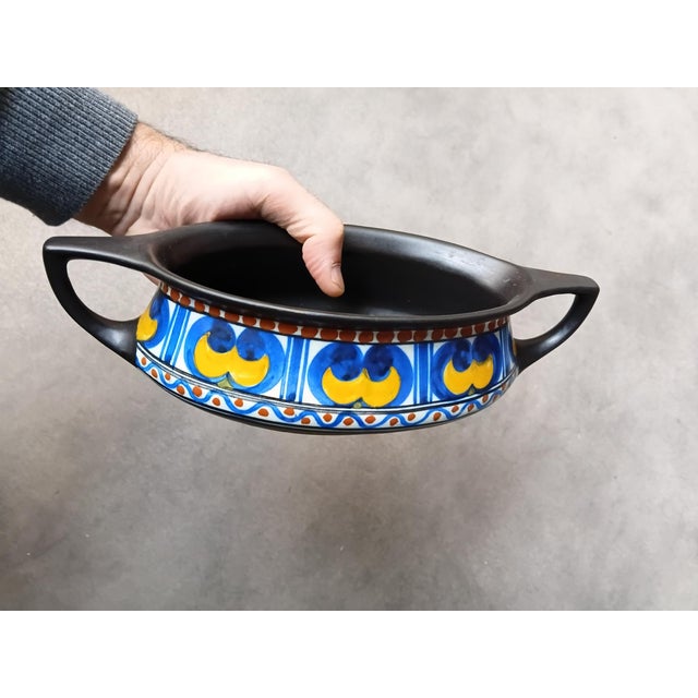 Ceramic Gouda Holland Ca 1930 Art Deco Ceramic Planter For Sale - Image 7 of 13